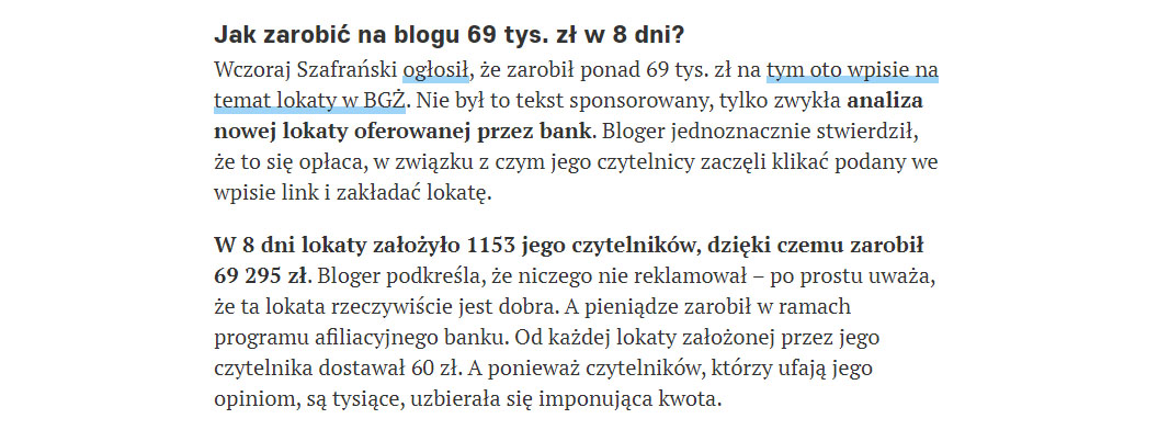 Cost Per Lead Michał Szafrański