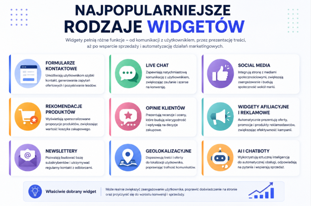 Rodzaje widgetów
